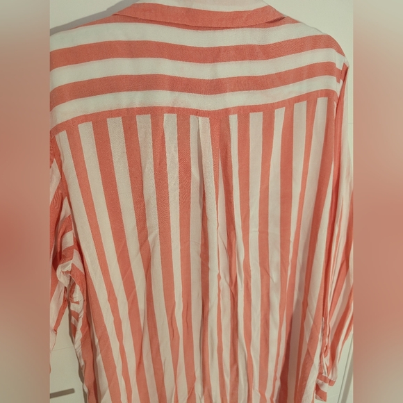 Jones New York Pink White Stripe Shirt Dress 1X - Picture 8 of 8